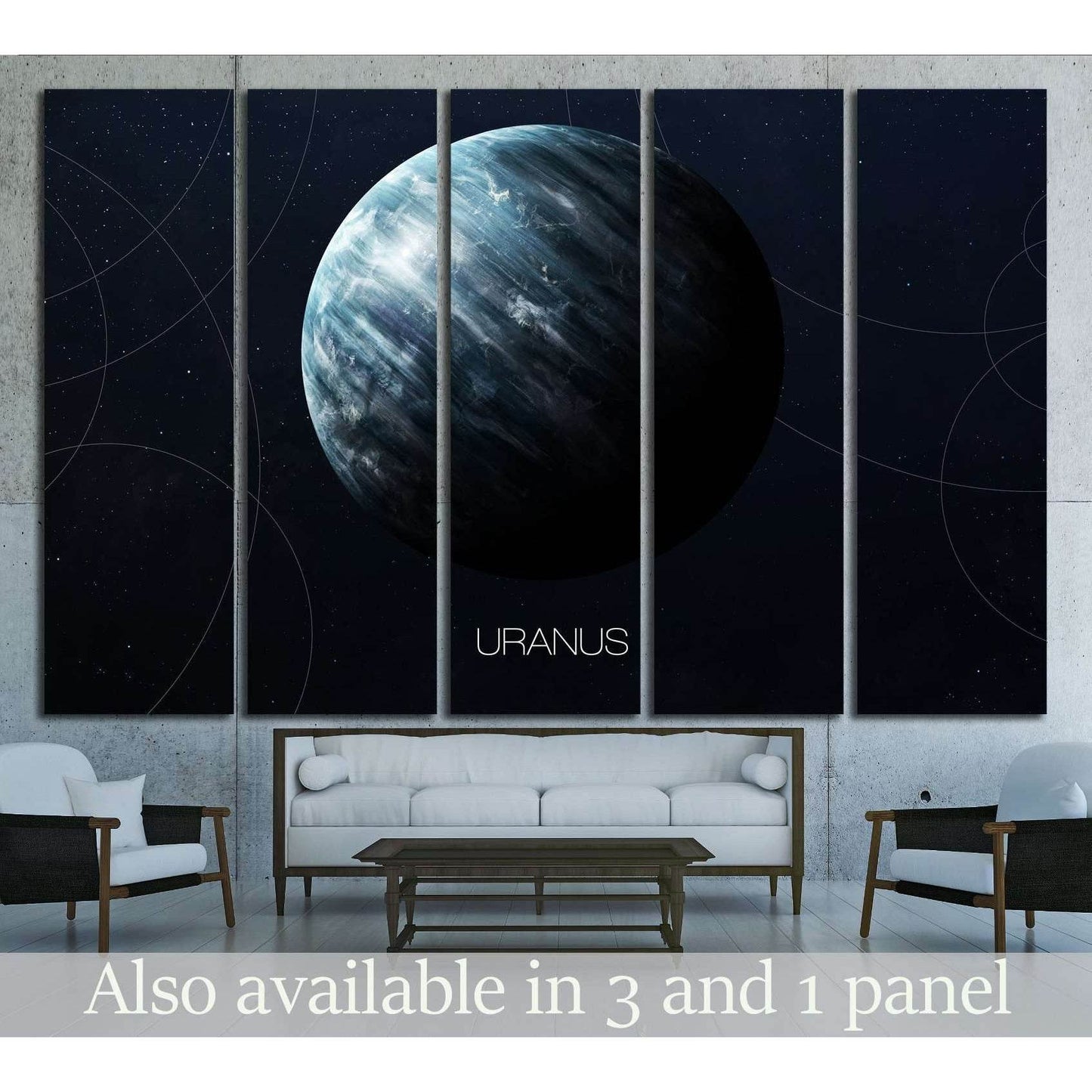 Uranus - High resolution images presents planets of the solar system. №2447 Ready to Hang Canvas Print - Zellart Canvas Prints ALL_Products, s-2447