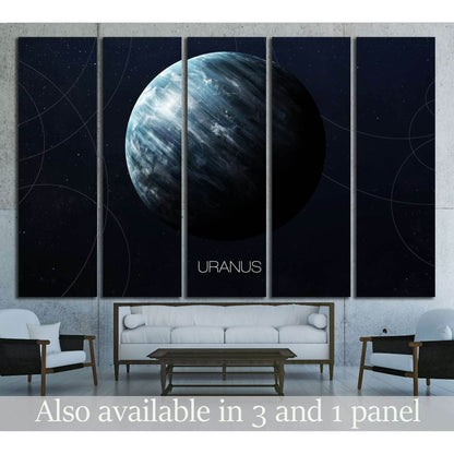 Uranus - High resolution images presents planets of the solar system. №2447 Ready to Hang Canvas Print - Zellart Canvas Prints ALL_Products, s-2447