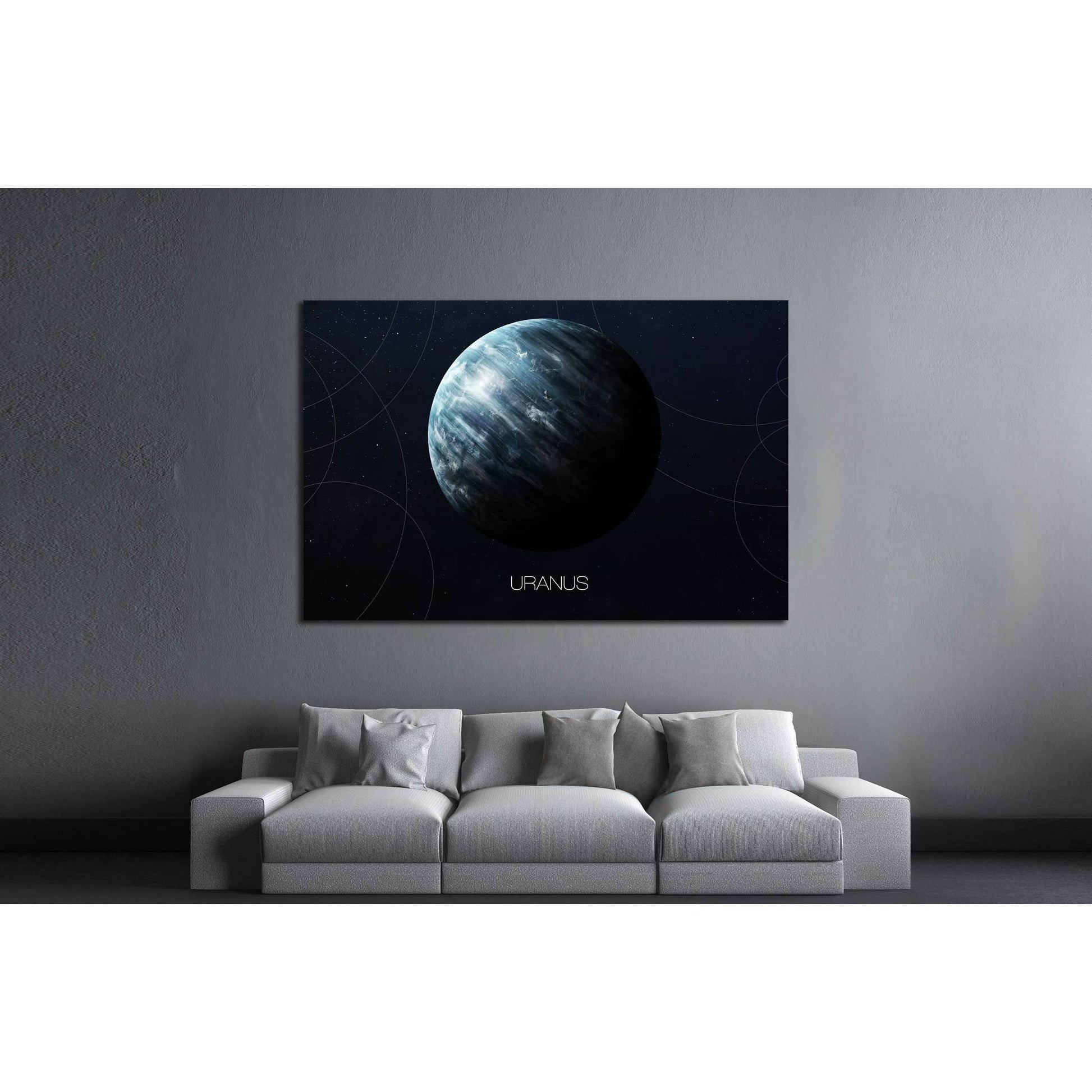 Uranus - High resolution images presents planets of the solar system. №2447 Ready to Hang Canvas Print - Zellart Canvas Prints ALL_Products, s-2447