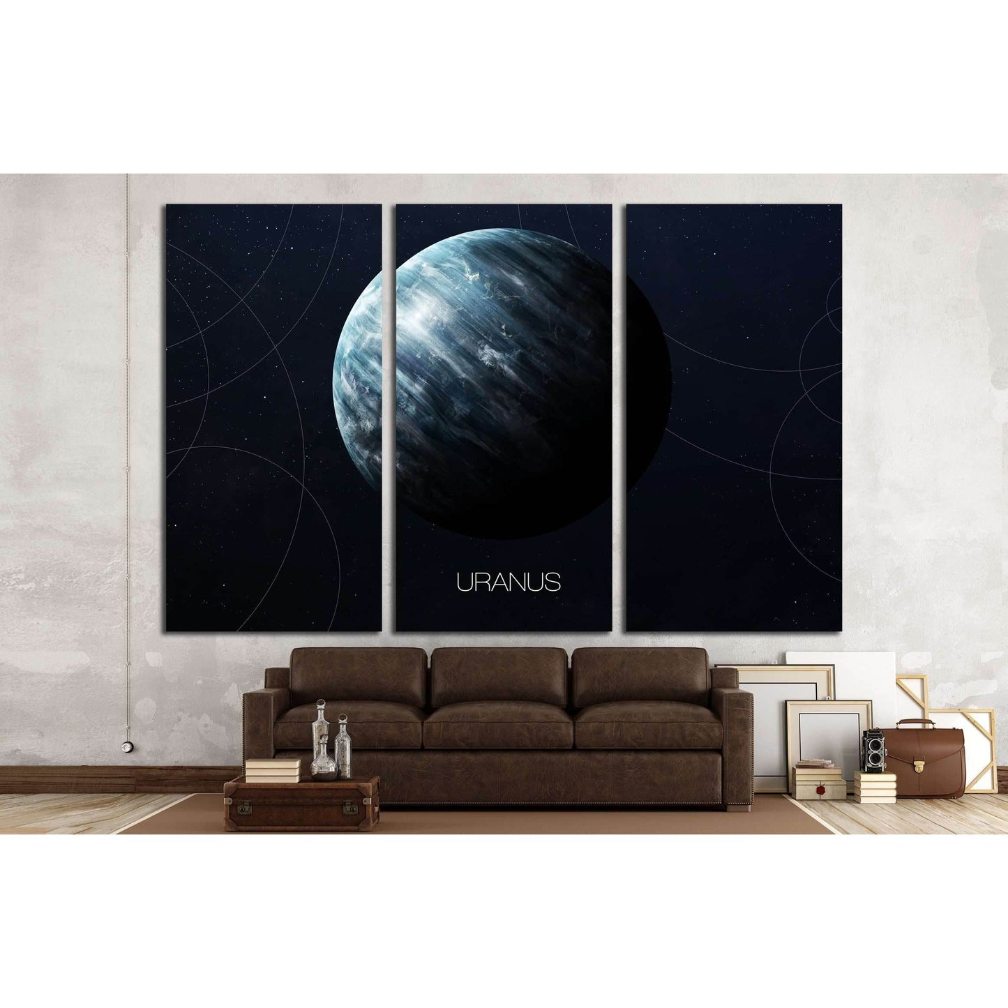 Uranus - High resolution images presents planets of the solar system. №2447 Ready to Hang Canvas Print - Zellart Canvas Prints ALL_Products, s-2447