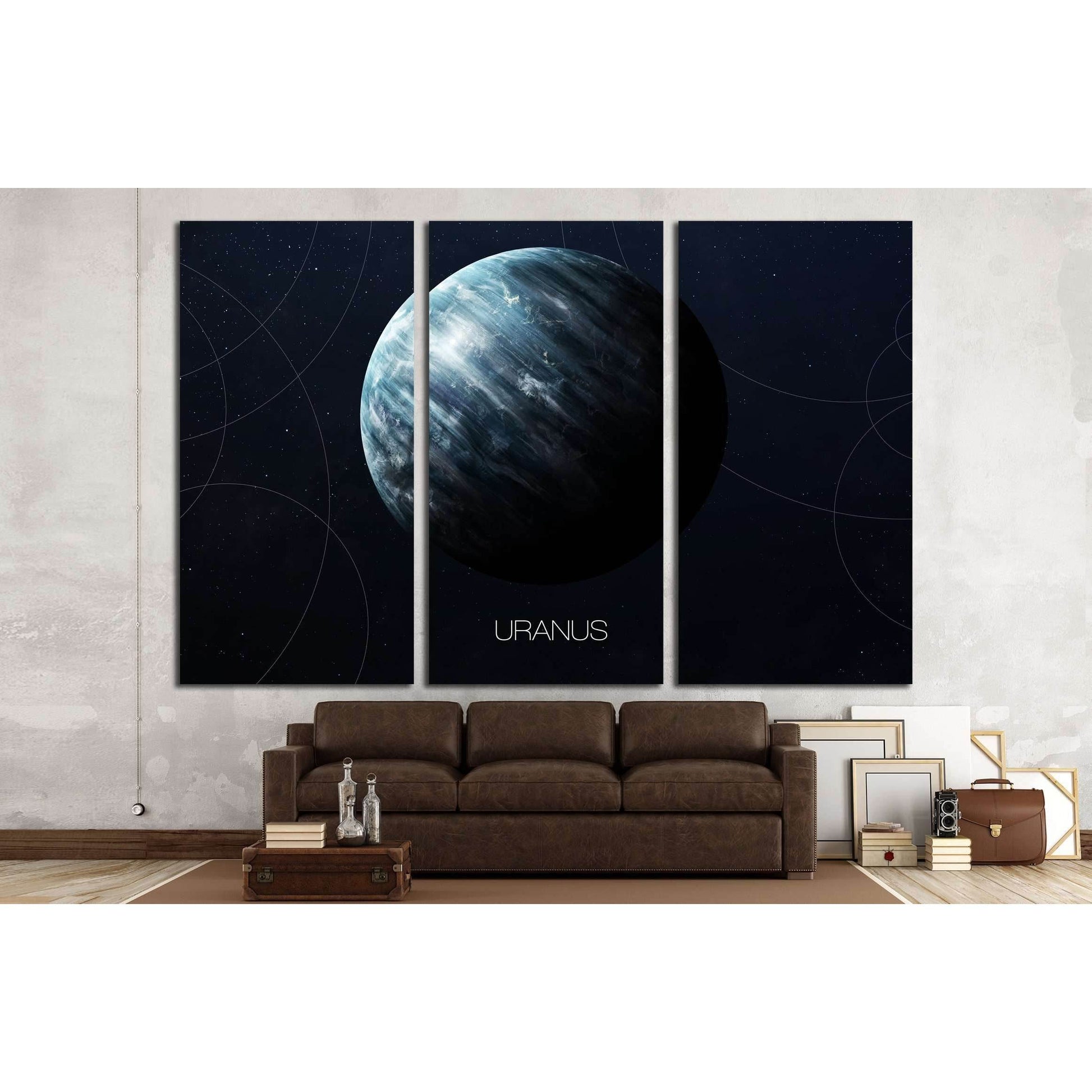 Uranus - High resolution images presents planets of the solar system. №2447 Ready to Hang Canvas Print - Zellart Canvas Prints ALL_Products, s-2447