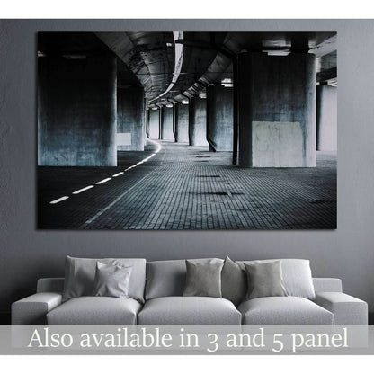 Urban background with big road bridge №1432 Ready to Hang Canvas Print - Zellart Canvas Prints ALL_Products, s-1432