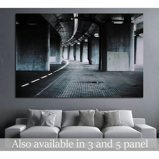 Urban background with big road bridge №1432 Ready to Hang Canvas Print - Zellart Canvas Prints ALL_Products, s-1432
