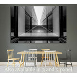 Urban Geometry, glass building, Black and white №1597 Ready to Hang Canvas Print