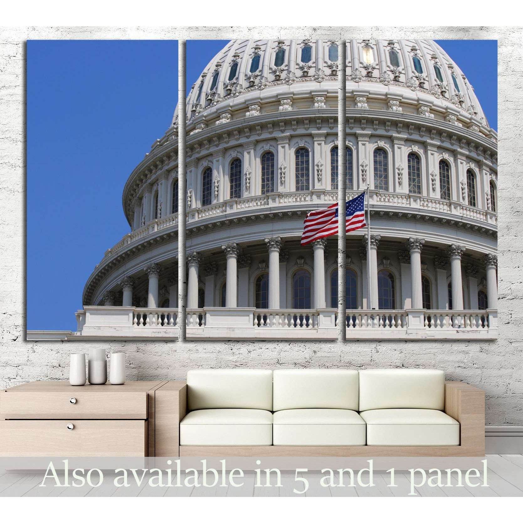 US Capitol Building in Washington DC №1284 Ready to Hang Canvas Print - Zellart Canvas Prints ALL_Products, s-1284