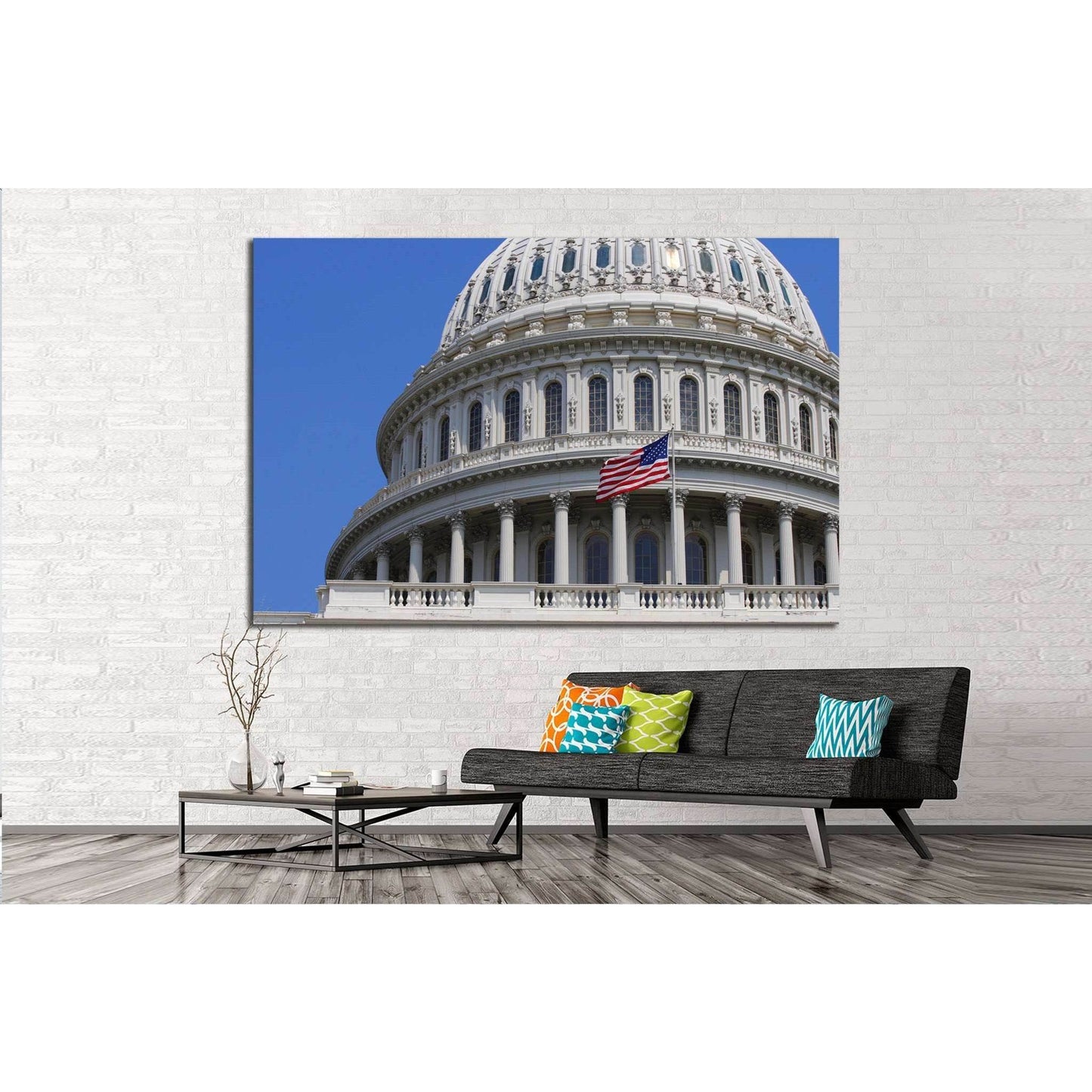 US Capitol Building in Washington DC №1284 Ready to Hang Canvas Print - Zellart Canvas Prints ALL_Products, s-1284