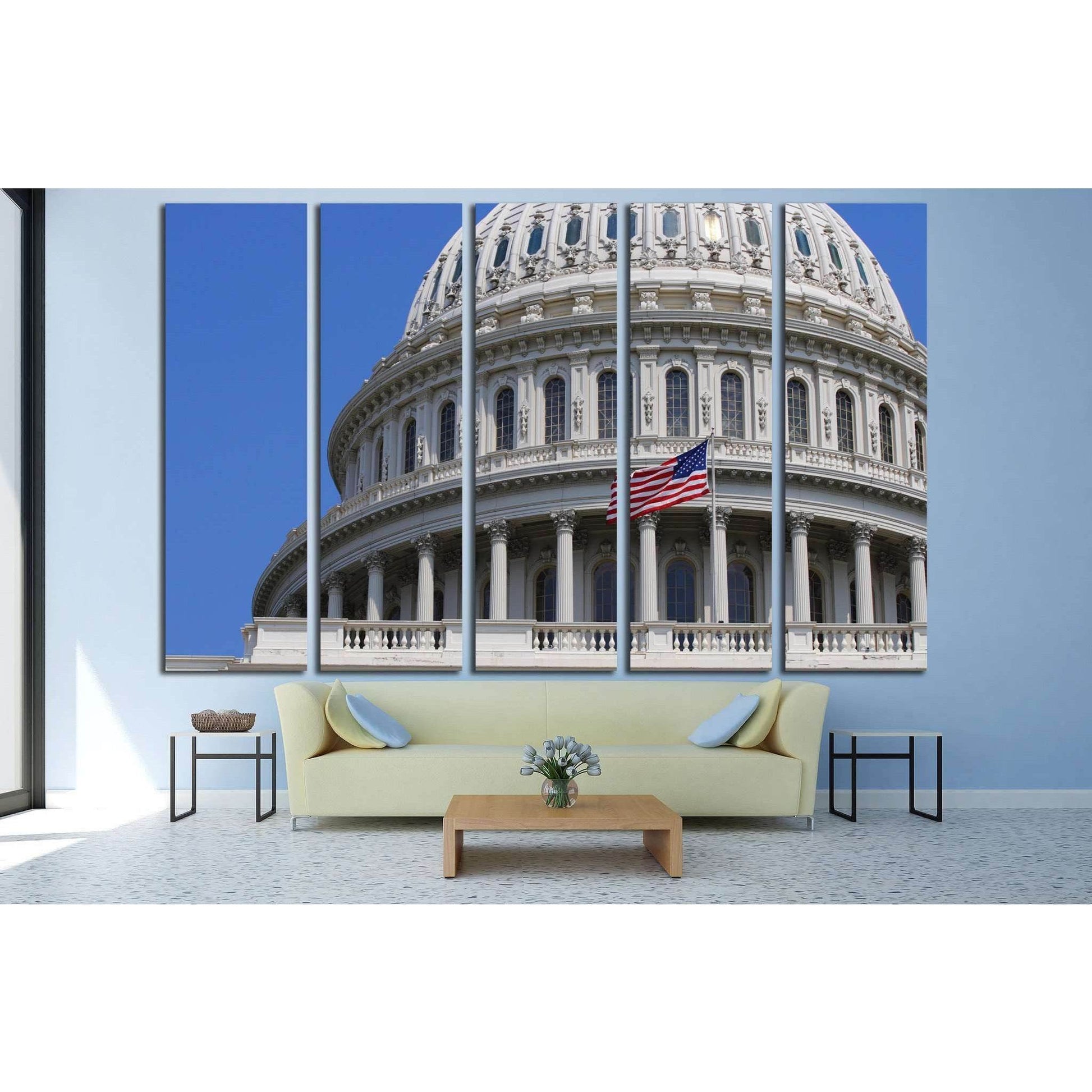 US Capitol Building in Washington DC №1284 Ready to Hang Canvas Print - Zellart Canvas Prints ALL_Products, s-1284