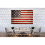 USA Flag №672 Ready to Hang Canvas Print