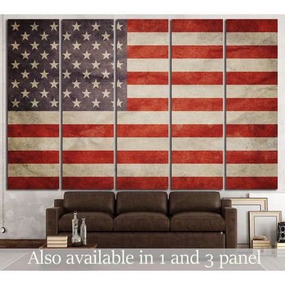 USA Flag №672 Ready to Hang Canvas PrintCanvas art arrives ready to hang, with hanging accessories included and no additional framing required. Every canvas print is hand-crafted, made on-demand at our workshop and expertly stretched around 100% North Ame