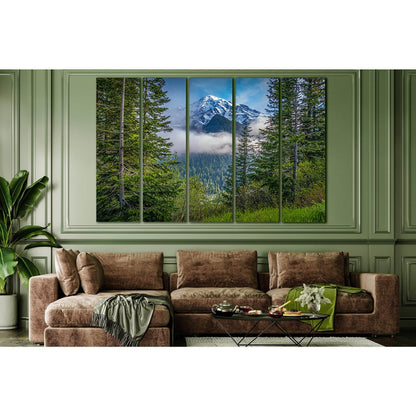 USA Mount Rainier National Park №SL1076 Ready to Hang Canvas Print - Zellart Canvas Prints 0new, ALL_Products, Trees Wall Art