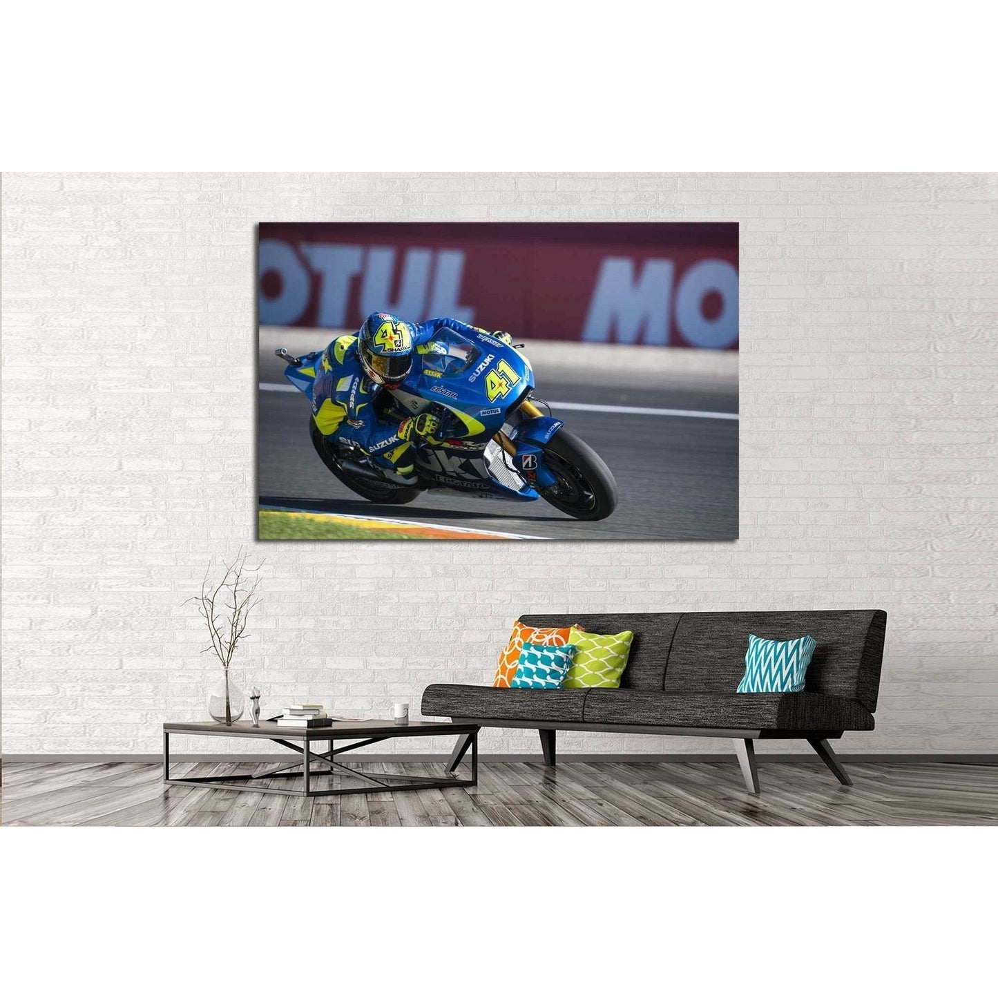 VALENCIA, SPAIN, Aleix Espargaro during Valencia MotoGP №1872 Ready to Hang Canvas PrintCanvas art arrives ready to hang, with hanging accessories included and no additional framing required. Every canvas print is hand-crafted, made on-demand at our works