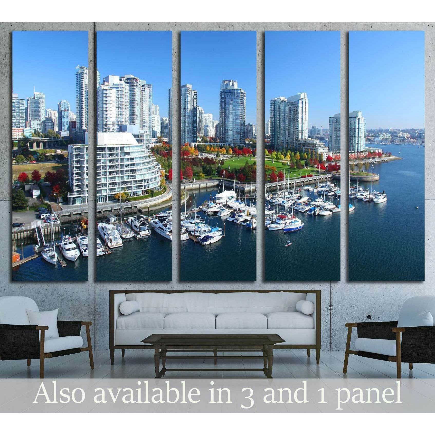 Vancouver in British Columbia, Canada №2041 Ready to Hang Canvas Print - Zellart Canvas Prints ALL_Products, s-2041