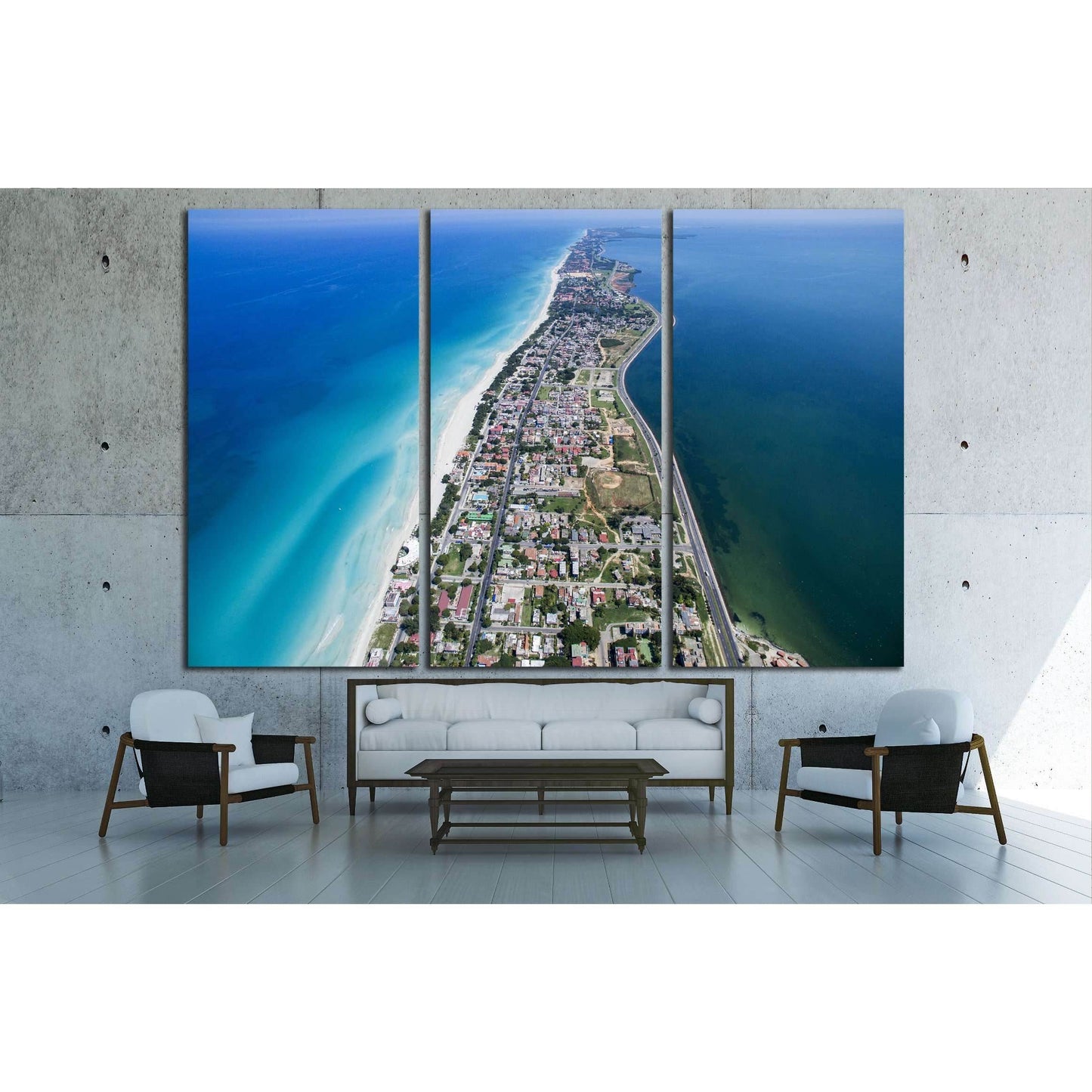 VARADERO, CUBA Drone flies over tropical island №2984 Ready to Hang Canvas PrintCanvas art arrives ready to hang, with hanging accessories included and no additional framing required. Every canvas print is hand-crafted, made on-demand at our workshop and