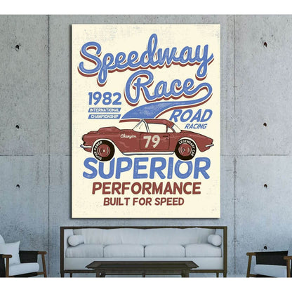 Vector vintage sport racing car, T-shirt Graphics, Vintage typography №4579 Ready to Hang Canvas PrintCanvas art arrives ready to hang, with hanging accessories included and no additional framing required. Every canvas print is hand-crafted, made on-deman