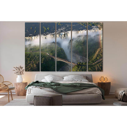 Victoria Falls Top View №SL476 Ready to Hang Canvas Print - Zellart Canvas Prints 0new, ALL_Products, Waterfall, Waterfall Wall Art