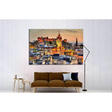 View from Calton Hill towards Edinburgh Castle - Scotland №1794 Ready to Hang Canvas Print
