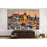 View from Calton Hill towards Edinburgh Castle - Scotland №1794 Ready to Hang Canvas Print