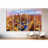 View from city tower in Vancouver №2043 Ready to Hang Canvas Print