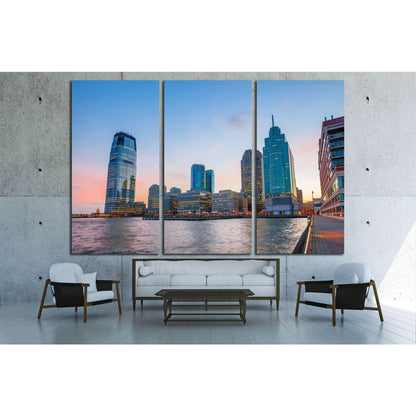 View from Hudson River Waterfront Walkway in Jersey City №1683 Ready to Hang Canvas PrintCanvas art arrives ready to hang, with hanging accessories included and no additional framing required. Every canvas print is hand-crafted, made on-demand at our work