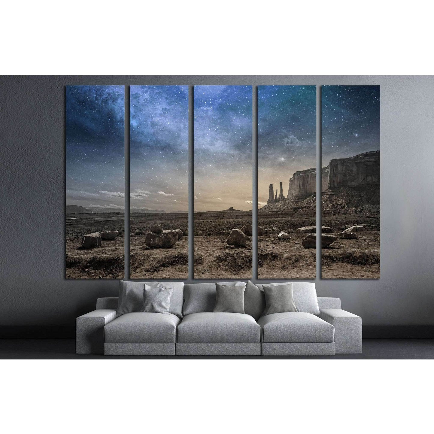 view of a rocky desert landscape at dusk №1311 Ready to Hang Canvas PrintCanvas art arrives ready to hang, with hanging accessories included and no additional framing required. Every canvas print is hand-crafted, made on-demand at our workshop and expertl