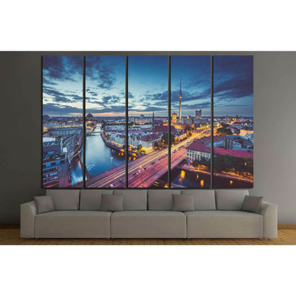 View of Berlin skyline, Germany №1186 Ready to Hang Canvas PrintCanvas art arrives ready to hang, with hanging accessories included and no additional framing required. Every canvas print is hand-crafted, made on-demand at our workshop and expertly stretch