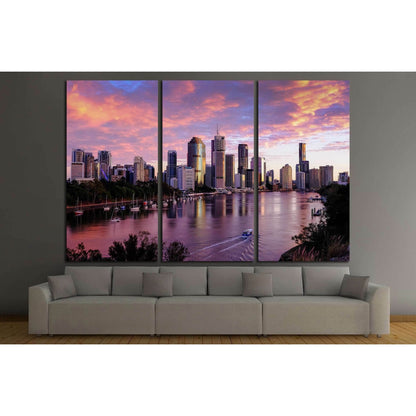 View of Brisbane City from Kangaroo Point cliffs №2329 Ready to Hang Canvas Print - Zellart Canvas Prints ALL_Products, s-2329