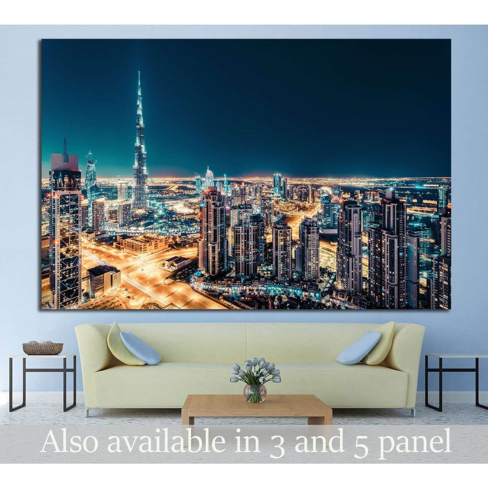 View of downtown Dubai, UAE №1270 Ready to Hang Canvas Print - Zellart Canvas Prints ALL_Products, s-1270