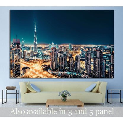View of downtown Dubai, UAE №1270 Ready to Hang Canvas Print - Zellart Canvas Prints ALL_Products, s-1270
