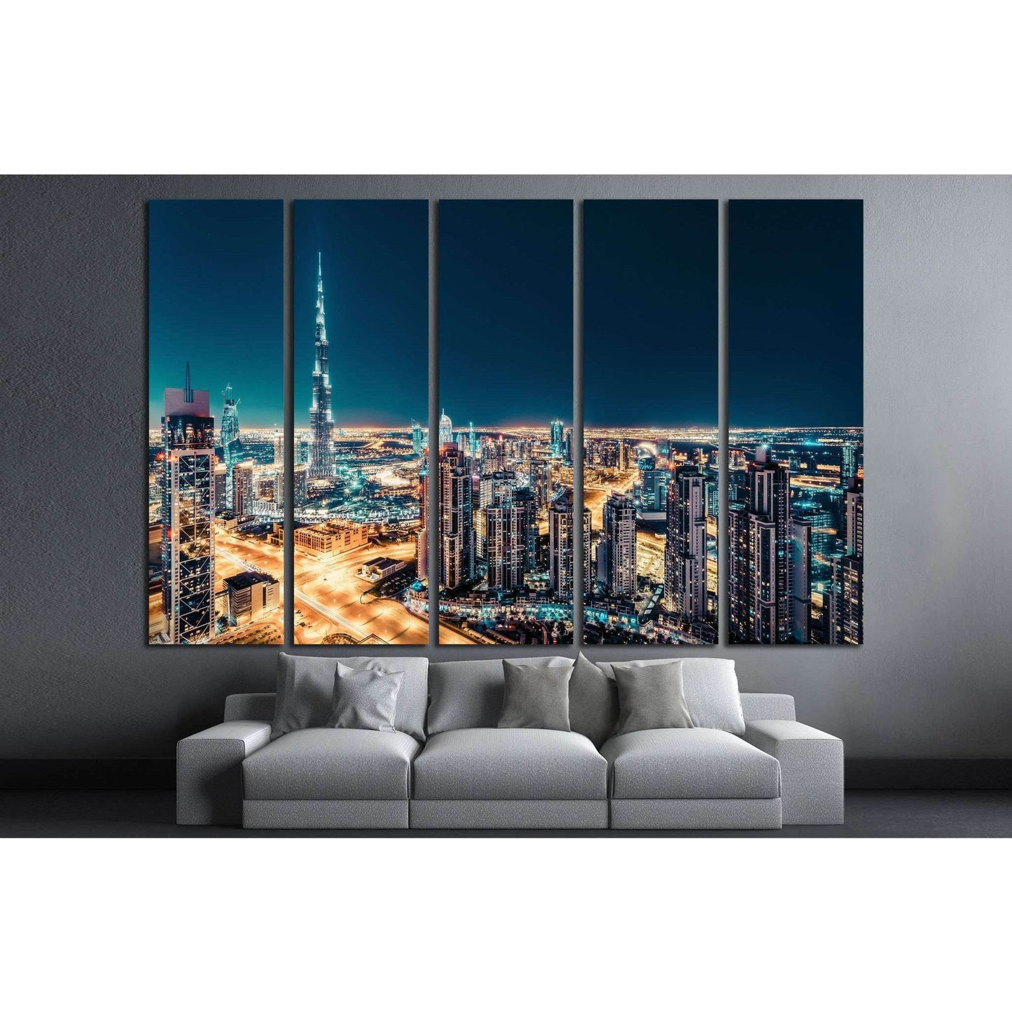 View of downtown Dubai, UAE №1270 Ready to Hang Canvas Print - Zellart Canvas Prints ALL_Products, s-1270