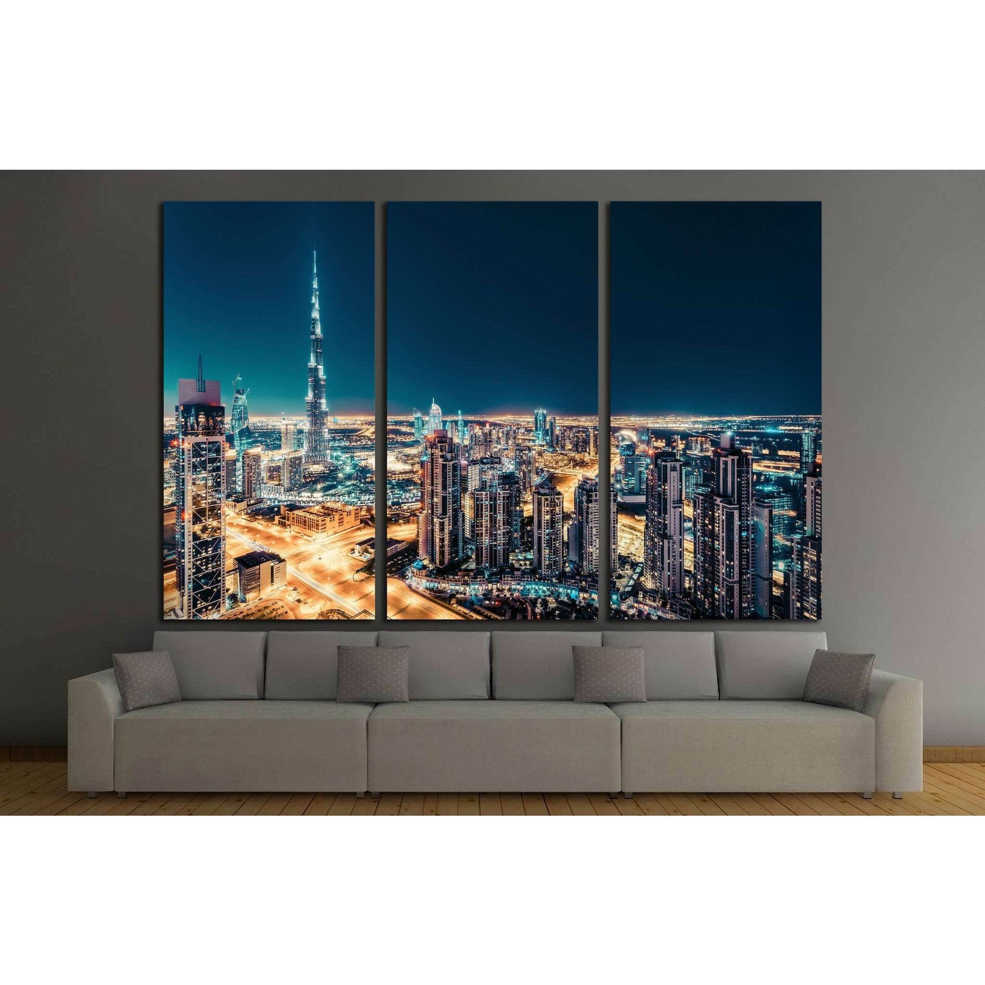 View of downtown Dubai, UAE №1270 Ready to Hang Canvas Print - Zellart Canvas Prints ALL_Products, s-1270