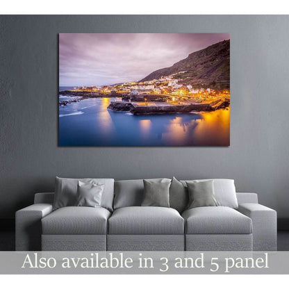 view of Garachico in the evening in Tenerife island - Canary Spain №2638 Ready to Hang Canvas Print - Zellart Canvas Prints ALL_Products, s-2638