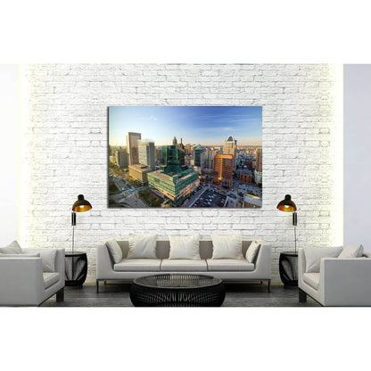 View of Inner Harbor area in downtown Baltimore Maryland USA №2191 Ready to Hang Canvas Print - Zellart Canvas Prints ALL_Products, s-2191