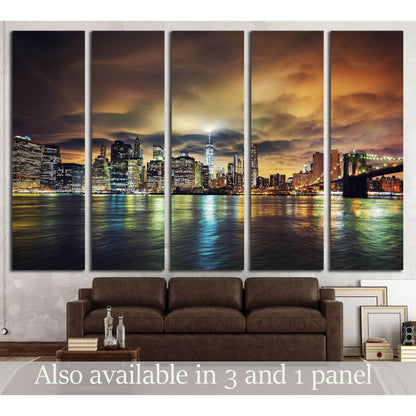 View of Manhattan at sunset, New York City №2993 Ready to Hang Canvas Print - Zellart Canvas Prints 0_NY_ART, ALL_Products, s-2993