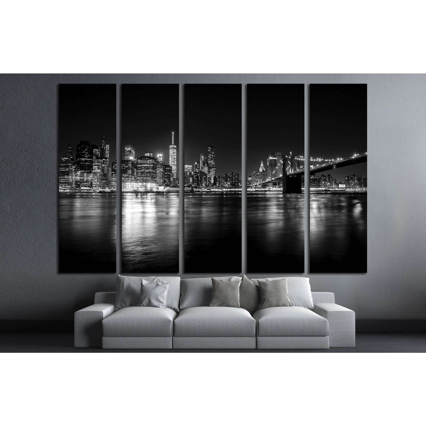 View of Manhattan from Brooklyn №1366 Ready to Hang Canvas PrintCanvas art arrives ready to hang, with hanging accessories included and no additional framing required. Every canvas print is hand-crafted, made on-demand at our workshop and expertly stretch