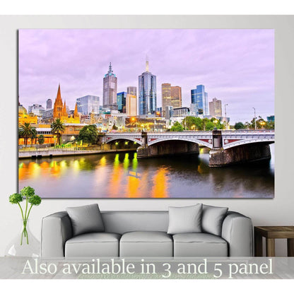 View of Melbourne №804 Ready to Hang Canvas Print - Zellart Canvas Prints ALL_Products, s-804
