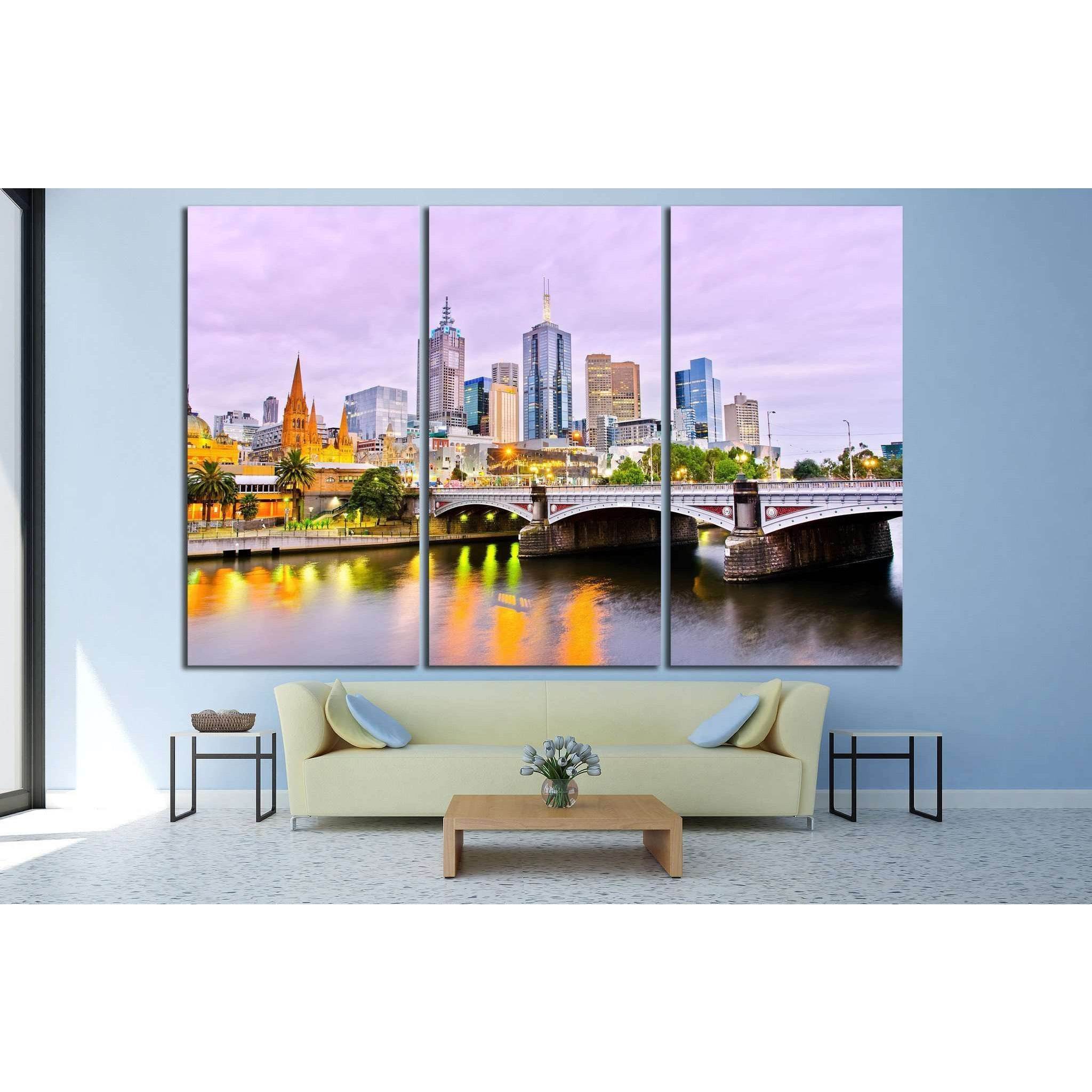 View of Melbourne №804 Ready to Hang Canvas Print