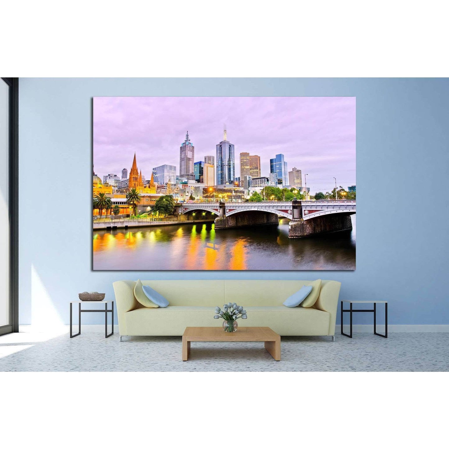 View of Melbourne skyline №800 Ready to Hang Canvas PrintCanvas art arrives ready to hang, with hanging accessories included and no additional framing required. Every canvas print is hand-crafted, made on-demand at our workshop and expertly stretched arou