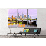 View of Melbourne skyline №800 Ready to Hang Canvas Print