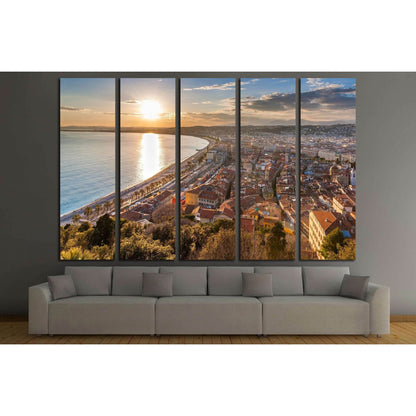 View of Nice city - Cote d'Azur - France №2259 Ready to Hang Canvas Print - Zellart Canvas Prints ALL_Products, s-2259