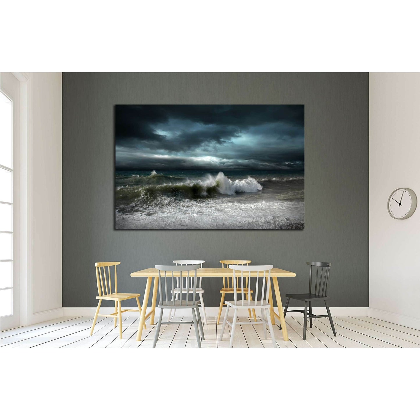 View of storm seascape №2864 Ready to Hang Canvas PrintCanvas art arrives ready to hang, with hanging accessories included and no additional framing required. Every canvas print is hand-crafted, made on-demand at our workshop and expertly stretched around
