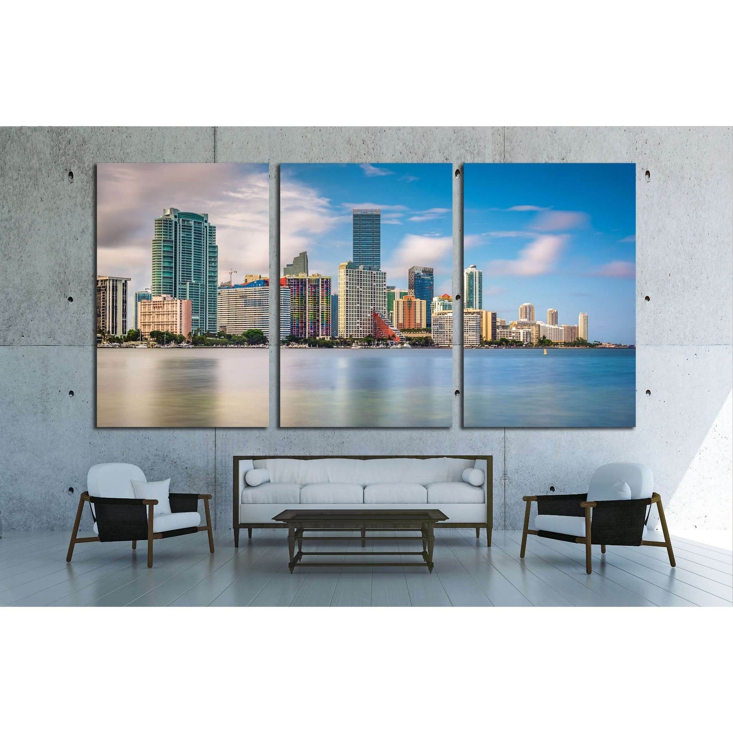 View of the Miami Skyline from Virginia Key, Miami, Florida №1686 Ready to Hang Canvas PrintCanvas art arrives ready to hang, with hanging accessories included and no additional framing required. Every canvas print is hand-crafted, made on-demand at our w