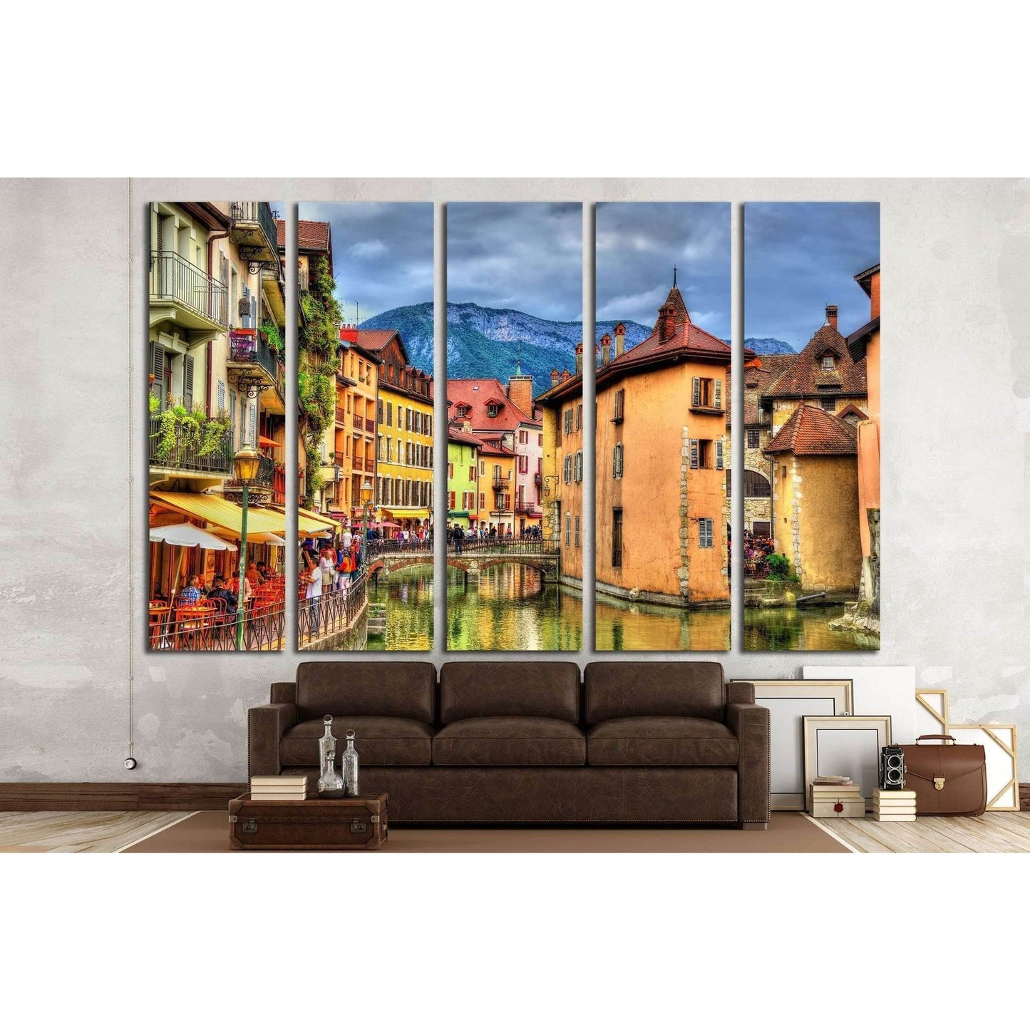 View of the old town of Annecy - France №1708 Ready to Hang Canvas Print - Zellart Canvas Prints ALL_Products, s-1708