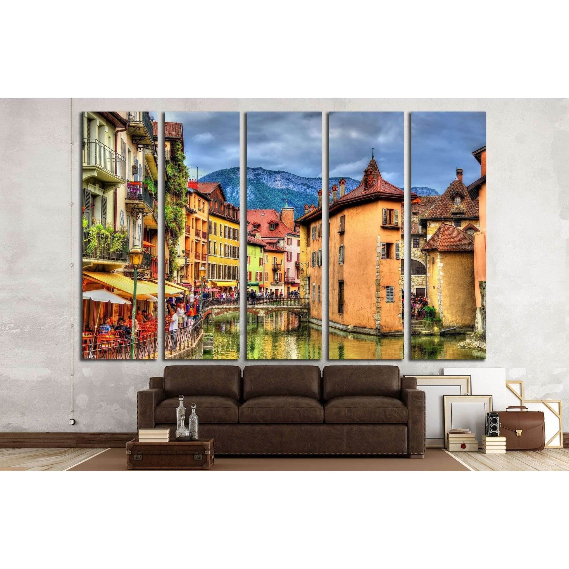 View of the old town of Annecy - France №1708 Ready to Hang Canvas Print - Zellart Canvas Prints ALL_Products, s-1708