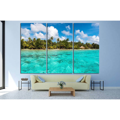 view over the lagoon of Bora Bora №2515 Ready to Hang Canvas Print - Zellart Canvas Prints ALL_Products, s-2515