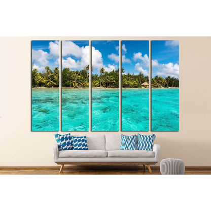 view over the lagoon of Bora Bora №2515 Ready to Hang Canvas Print - Zellart Canvas Prints ALL_Products, s-2515