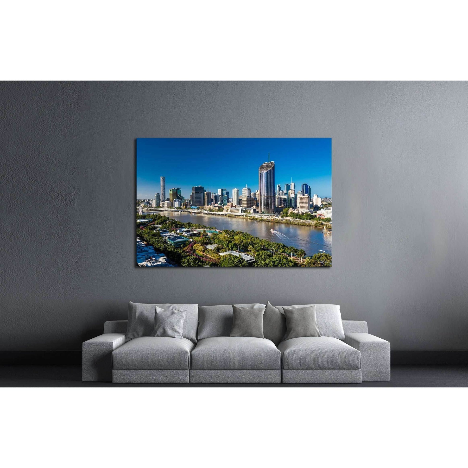 View over Wellington at the top of the cable car №2414 Ready to Hang Canvas Print - Zellart Canvas Prints ALL_Products, s-2414