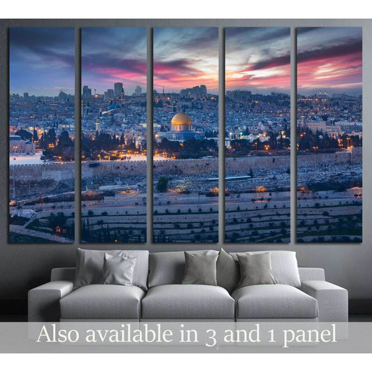 View to Jerusalem old city. Israel №3037 Ready to Hang Canvas PrintCanvas art arrives ready to hang, with hanging accessories included and no additional framing required. Every canvas print is hand-crafted, made on-demand at our workshop and expertly stre