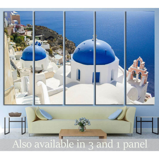 village of oia at santorini island, greece №1283 Ready to Hang Canvas Print - Zellart Canvas Prints ALL_Products, s-1283