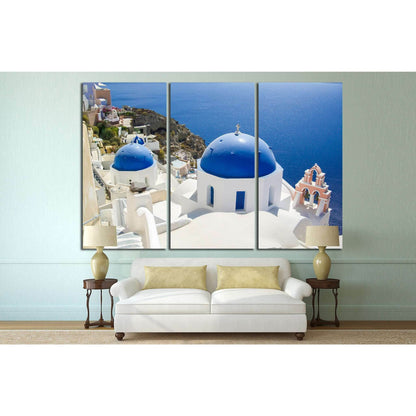 village of oia at santorini island, greece №1283 Ready to Hang Canvas Print - Zellart Canvas Prints ALL_Products, s-1283