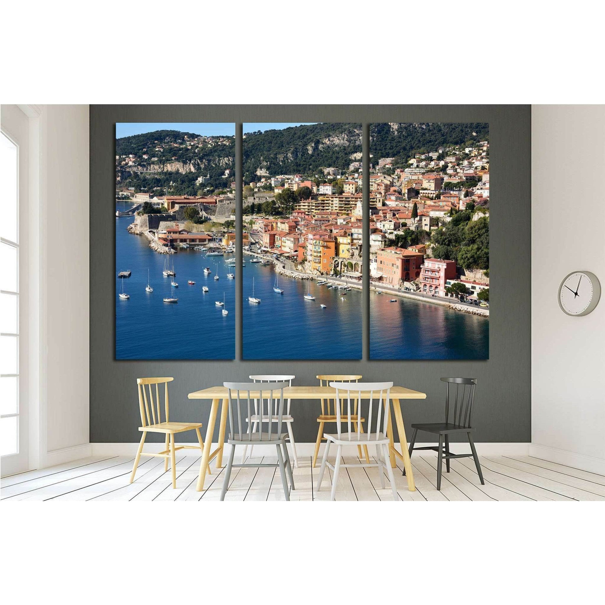 Villefranche sur Mer, Monaco №1714 Ready to Hang Canvas Print - Zellart Canvas Prints ALL_Products, s-1714